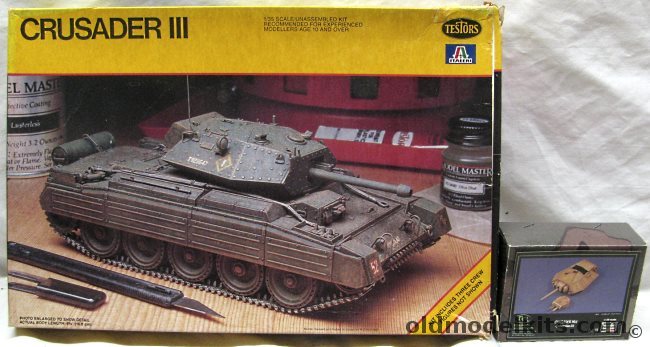 Testors 1/35 Crusader III with Verlinden Mk. I Conversion, 812 plastic model kit